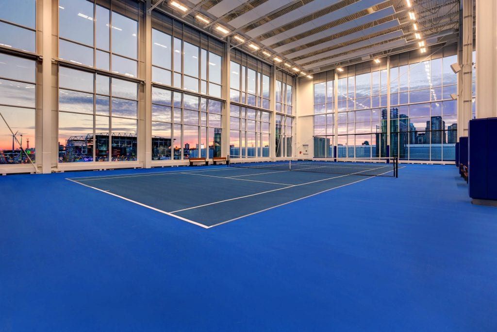 Hotel X Toronto indoor tennis court
